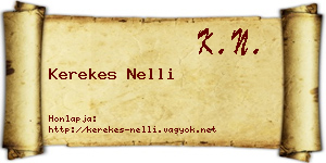 Kerekes Nelli névjegykártya